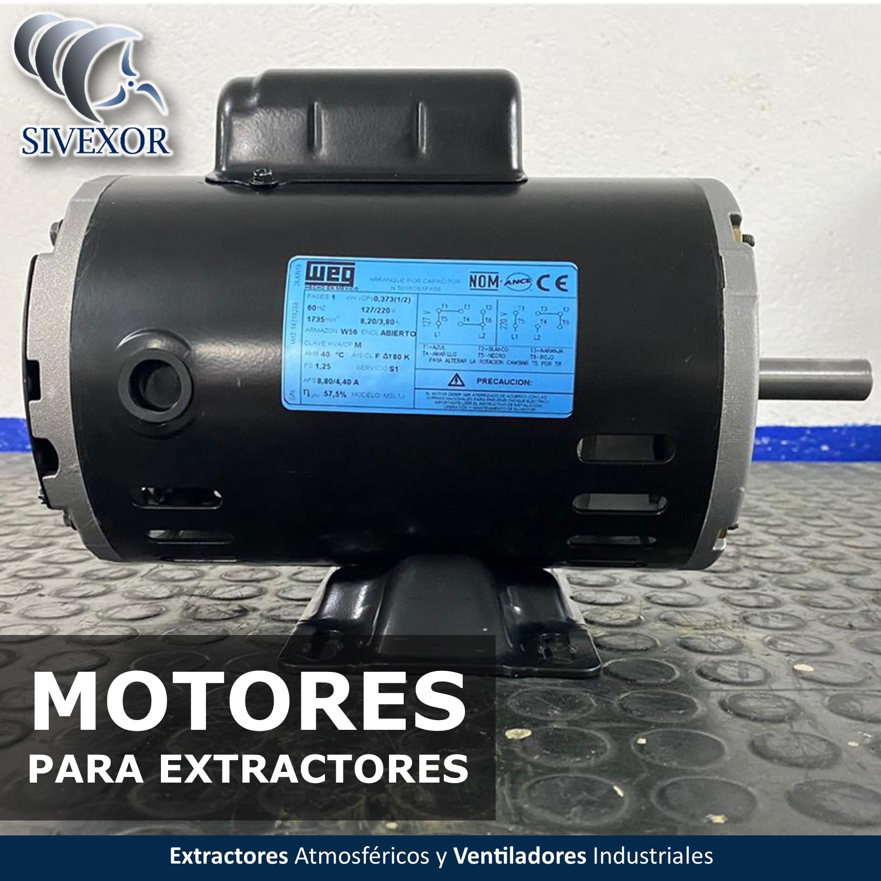 MOTORES PARA EXTRACTORES INDUSTRIALES